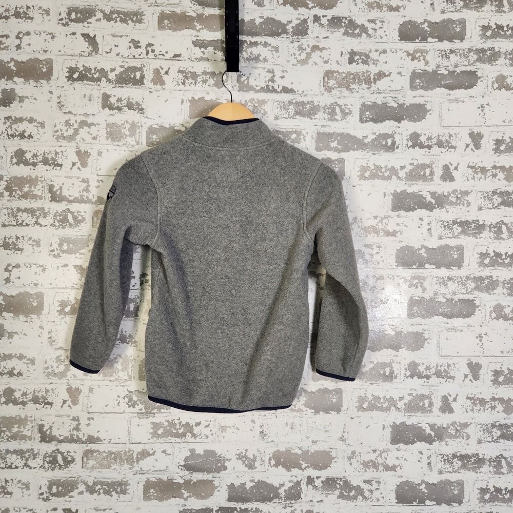 OshKosh B'gosh Sweatshirt‎ Boy's Size 7Gray Fleece Quarter Zip Pullover Casual - Picture 6 of 16